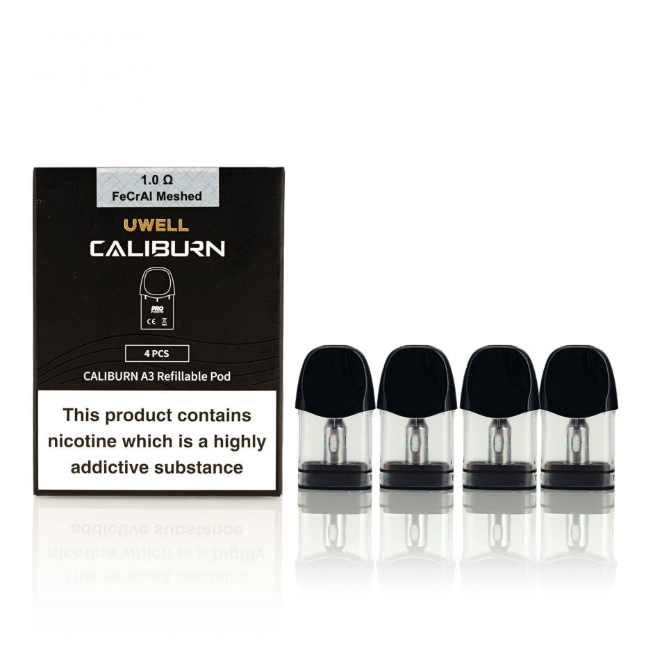Caliburn A3 Replacement Pod - 4 Count - Black Coral