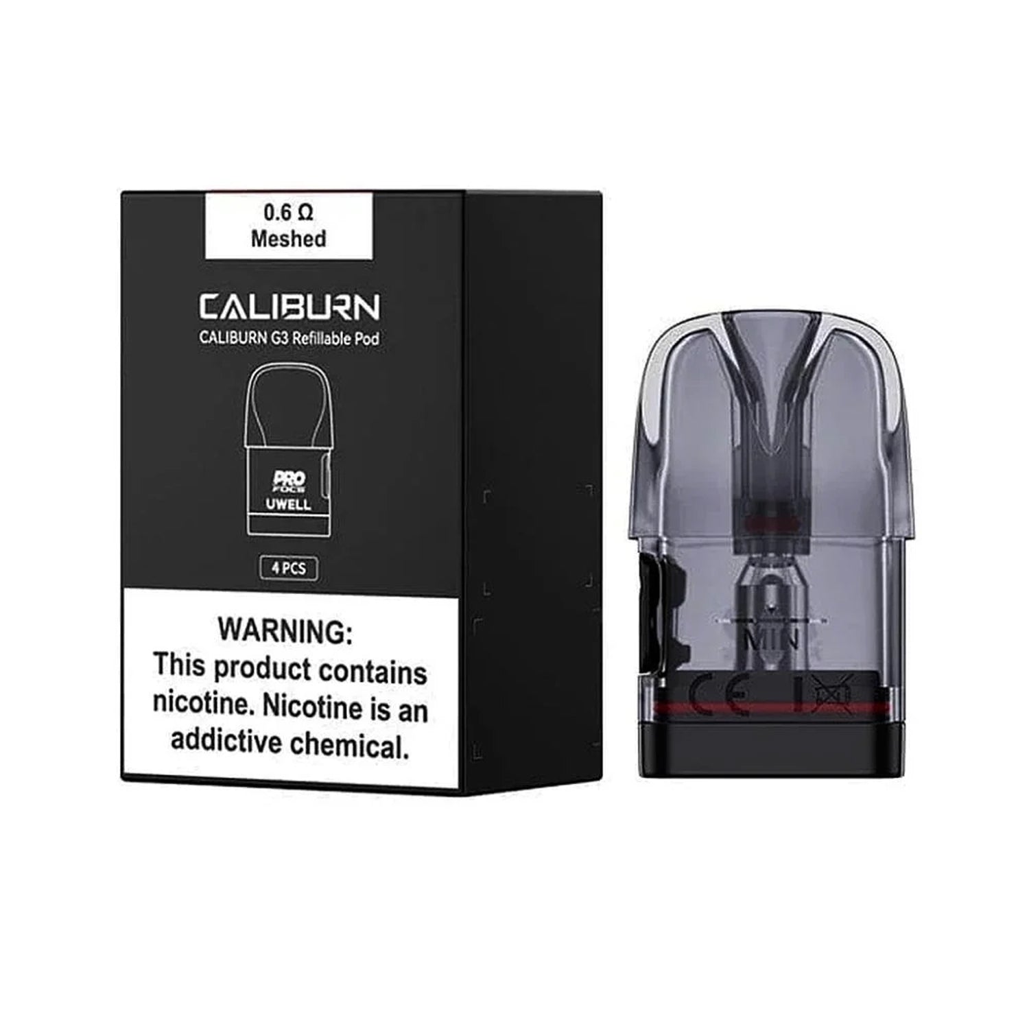 Caliburn G3 2.5ML Replacement Pod - 4 Count - Black Coral