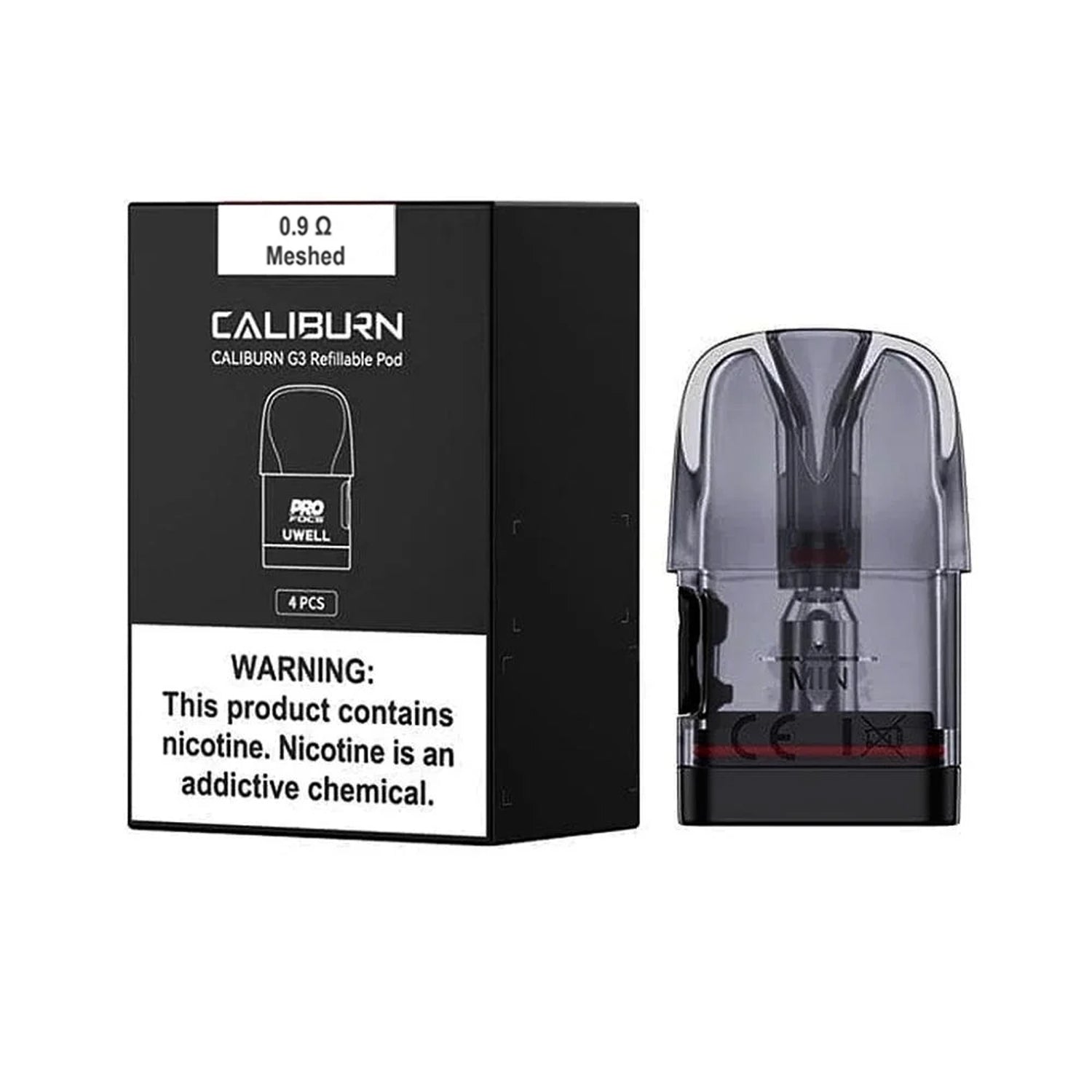 Caliburn G3 2.5ML Replacement Pod - 4 Count - Black Coral