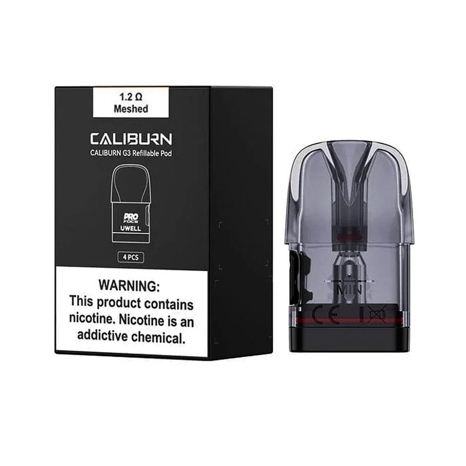 Caliburn G3 2.5ML Replacement Pod - 4 Count - Black Coral