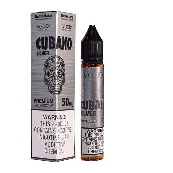 VGOD SaltNic Labs E‑Liquid 50mg Cubano Silver - Black Coral