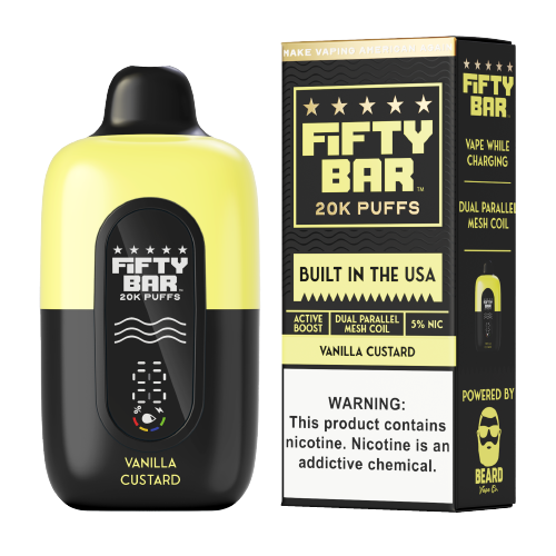 Vanilla Custard Fifty Bar 20K - Black Coral