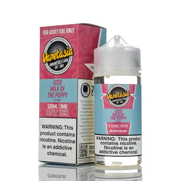 Vapetasia - ICED Milk Of The Poppy - 100ml - Black Coral