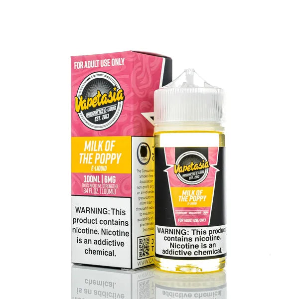 Vapetasia - Milk Of The Poppy - 100ml - Black Coral