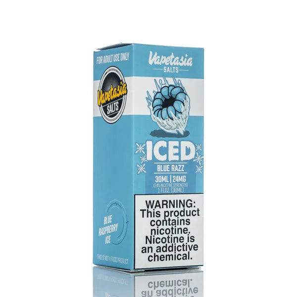Vapetasia E-Juice Salts - ICED Blue Razz - 30ml - Black Coral