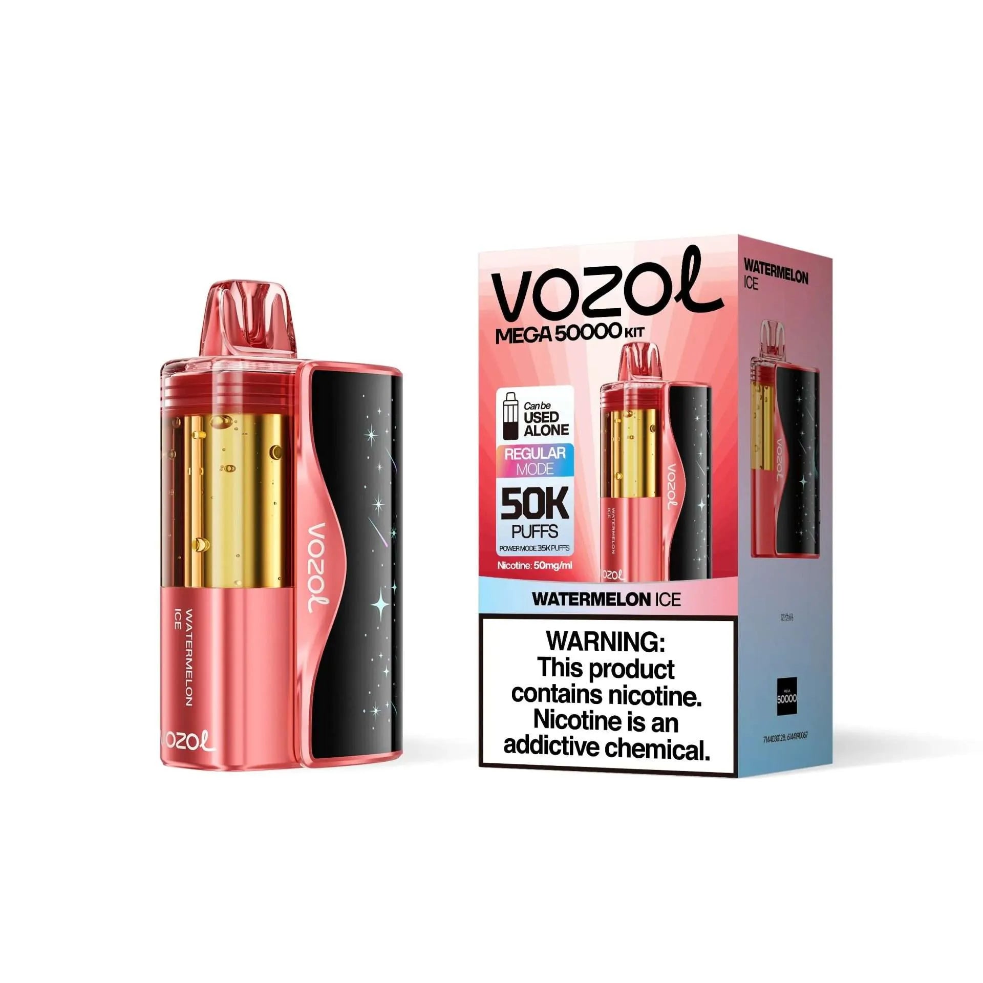 Vozol Mega 50K Watermelon Ice Disposable Vape - Black Coral