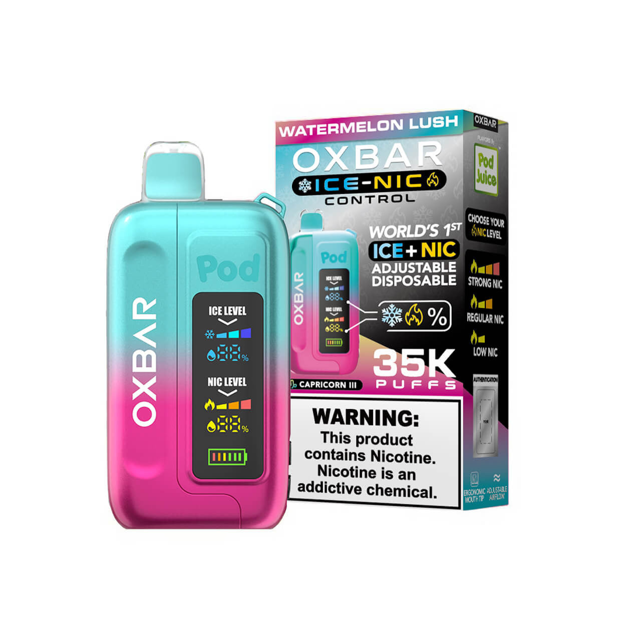 Watermelon Lush Oxbar Ice-Nic Control 35K