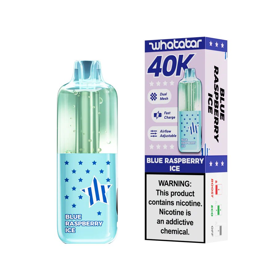 Whatabar Linko 40K Blue Raspberry Ice Disposable Vape - Black Coral