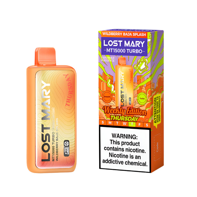 Wildberry Baja Splash Lost Mary MT15000 Turbo Weekly Edition - Black Coral