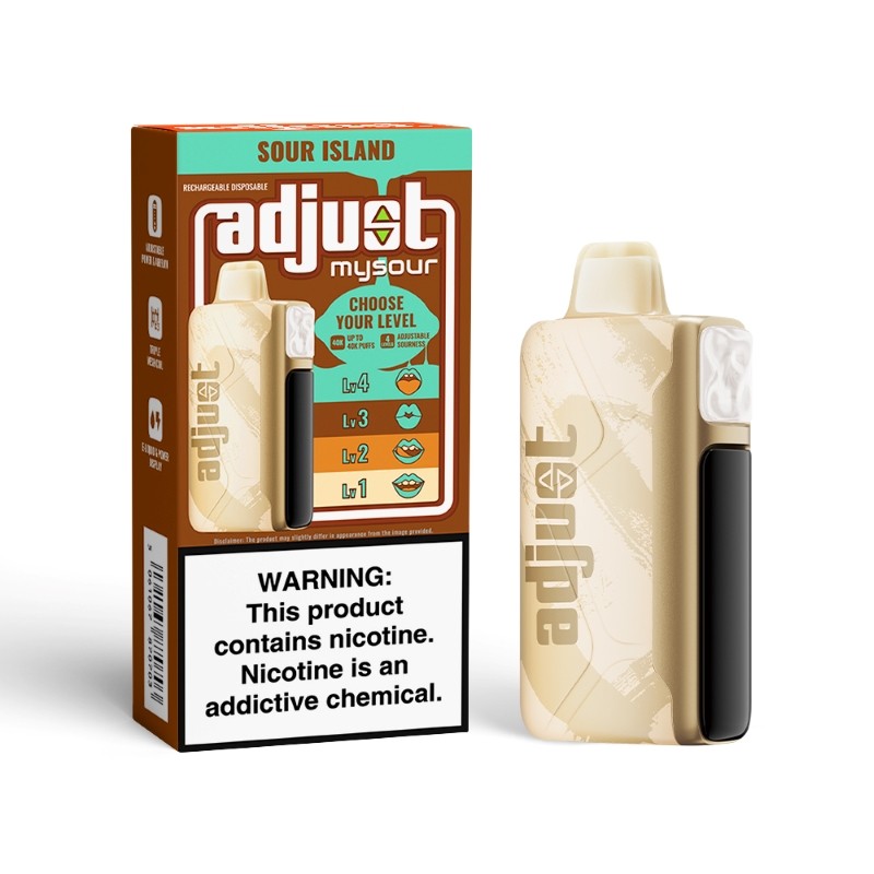 Sour Island Adjust MySour 40K Disposable Vape Packaging