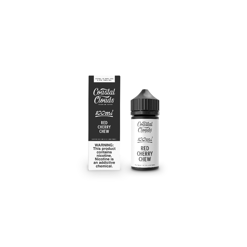 Red Cherry Chew Coastal Clouds 100ml E-Liquid Packaging