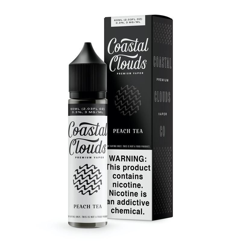 Peach Tea Coastal Clouds 60ml E-Liquid Packaging