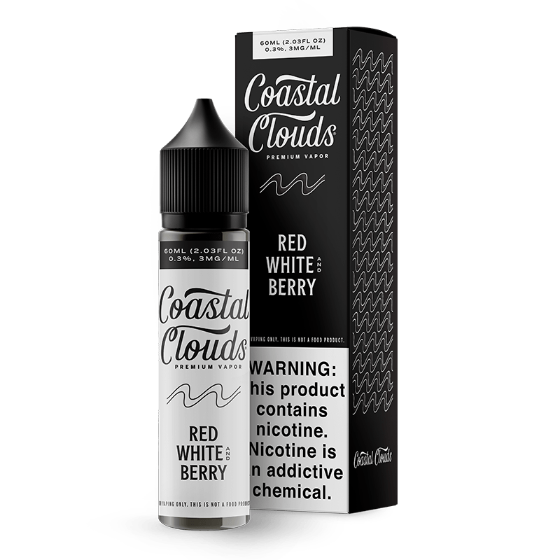 Red White Berry Coastal Clouds 60ml E-Liquid Packaging