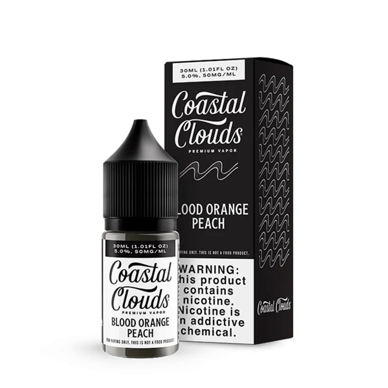 Blood Orange Peach Coastal Clouds Salt Nic 30ml E-Liquid Packaging