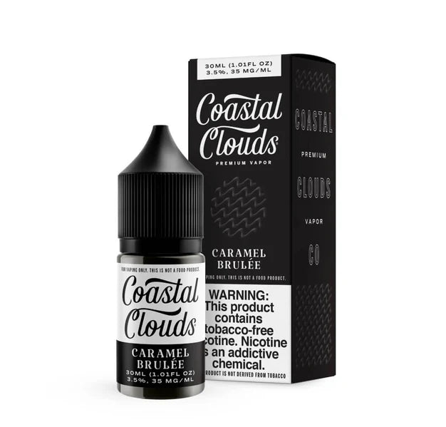 Caramel Brulee Coastal Clouds Salt Nic 30ml E-Liquid Packaging