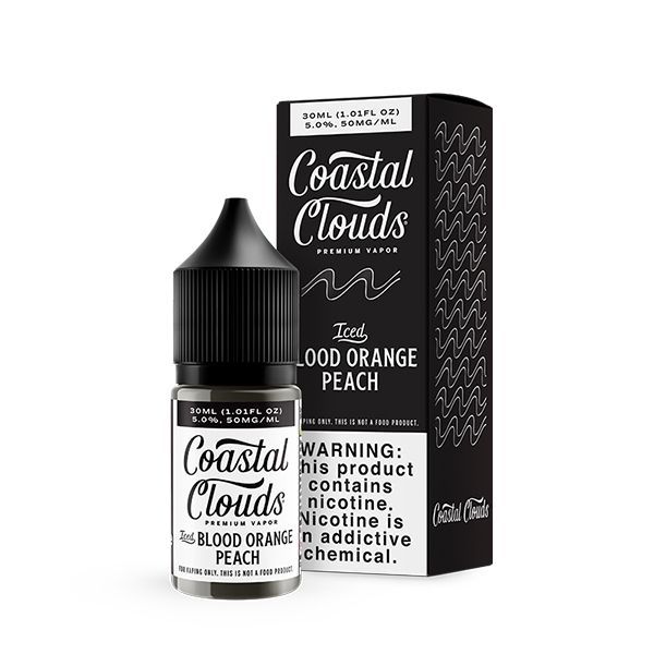 Iced Blood Orange Peach Coastal Clouds Salt Nic 30ml E-Liquid Packaging
