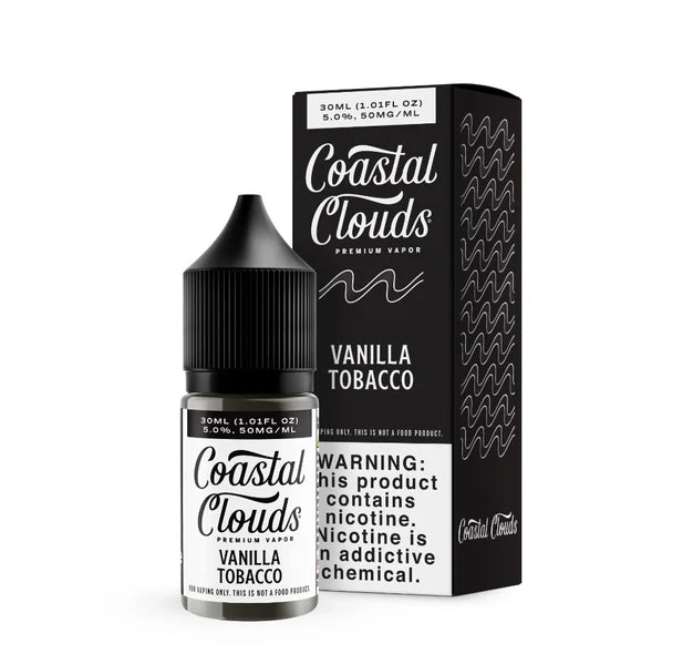 Vanilla Tobacco Coastal Clouds Salt Nic 30ml E-Liquid Packaging