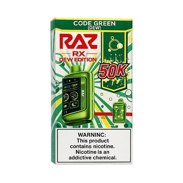 Code Green Disposable Vape - RAZ RX 50K | Online Vape Shop - Online Vape Shop 