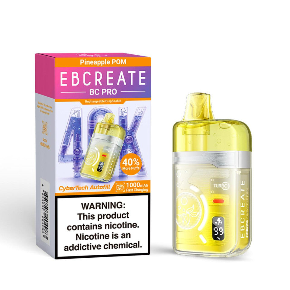 Pineapple POM EBCREATE BC Pro 40K Disposable Vape Packaging 