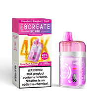 Strawberry Raspberry Frost EBCREATE BC Pro 40K Disposable Vape Packaging 