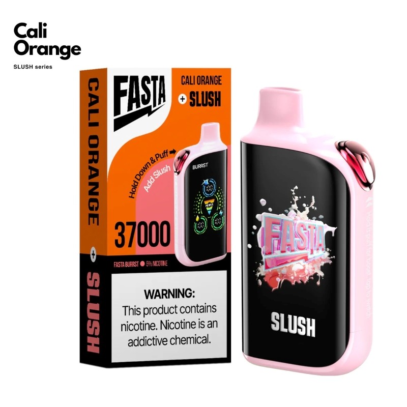 Cali Orange FASTA Burrst 37000 Disposable Vape Packaging 