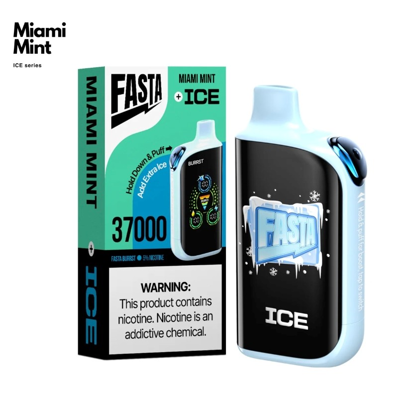 Miami Mint FASTA Burrst 37000 Disposable Vape Packaging 