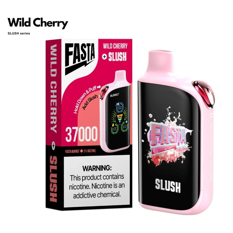 Wild Cherry FASTA Burrst 37000 Disposable Vape Packaging 