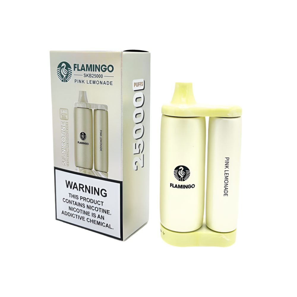 Pink Lemonade Flamingo SKB25000 disposable vape packaging