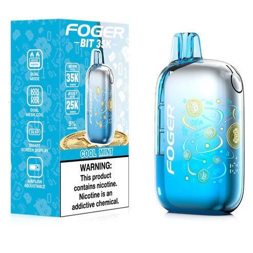 Cool Mint Foger Bit 35K disposable vape packaging 