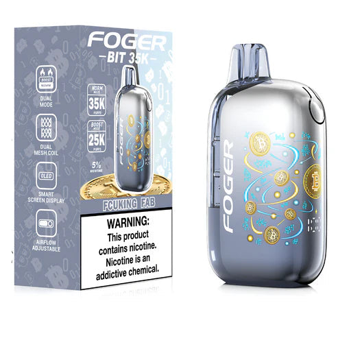 Fcuking Fab Foger Bit 35K disposable vape packaging