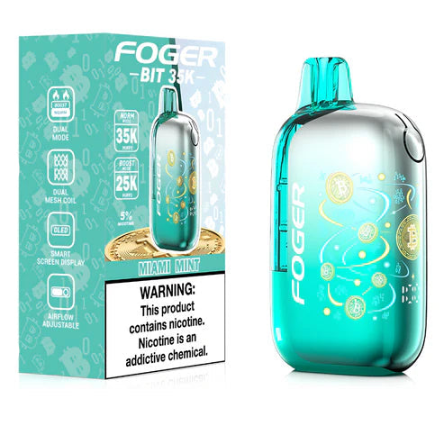 Miami Mint Foger Bit 35K disposable vape packaging