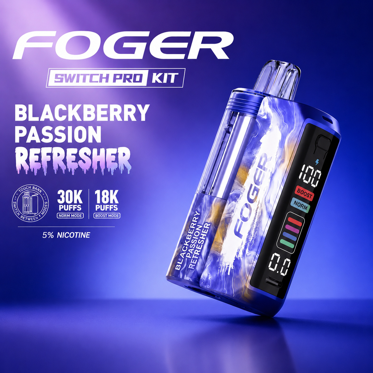 Blackberry Passion Refresher - Foger Switch Pro 30K Kit Disposable Vape