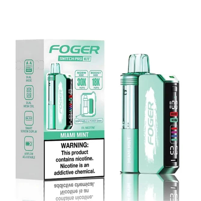 Foger Vape Mint Flavors Miami Mint - Foger Switch Pro 30K Kit Foger Vape Mint Flavors Miami Mint - Foger Switch Pro 30K Kit