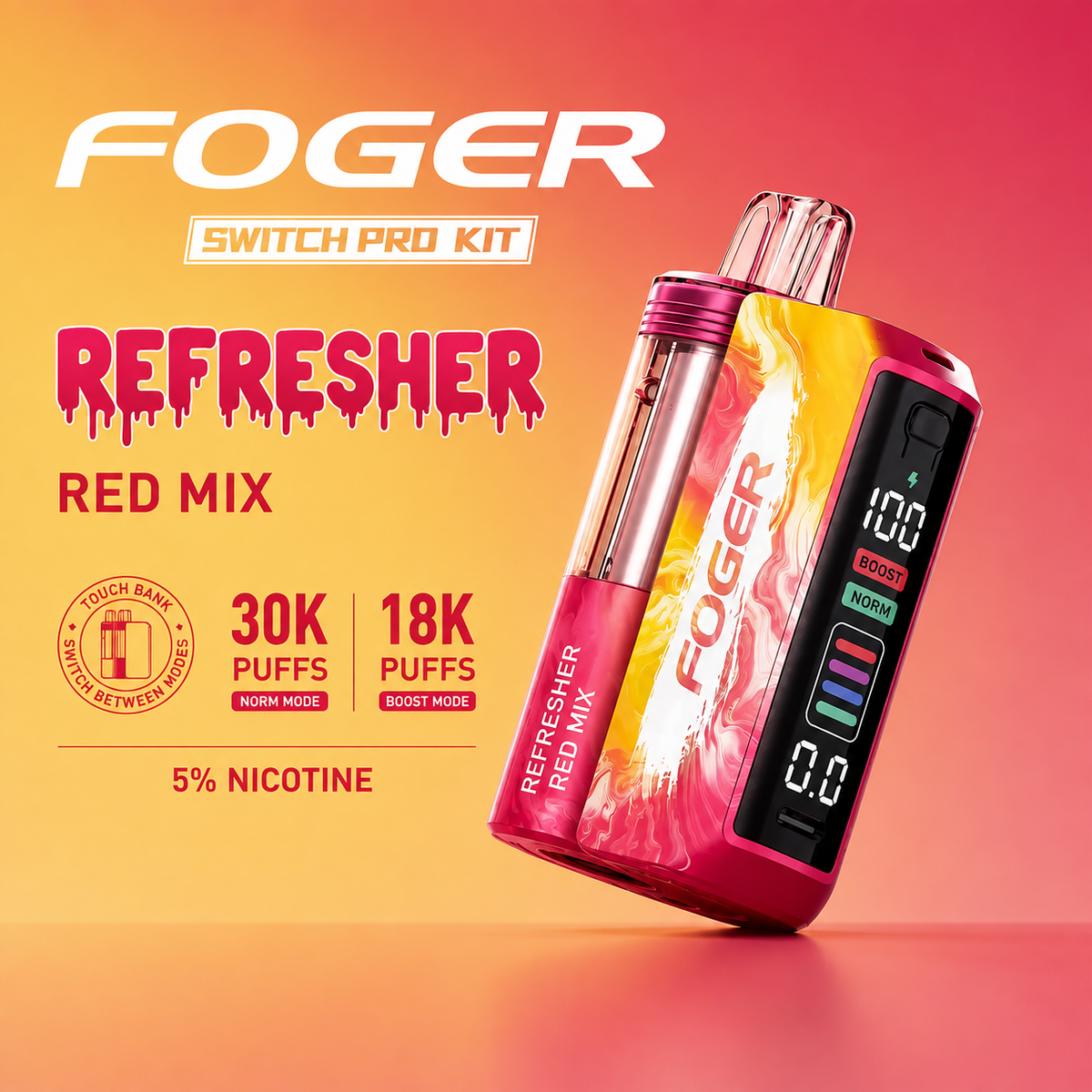 Red Mix Refresher - Foger Switch Pro 30K Kit Disposable Vape