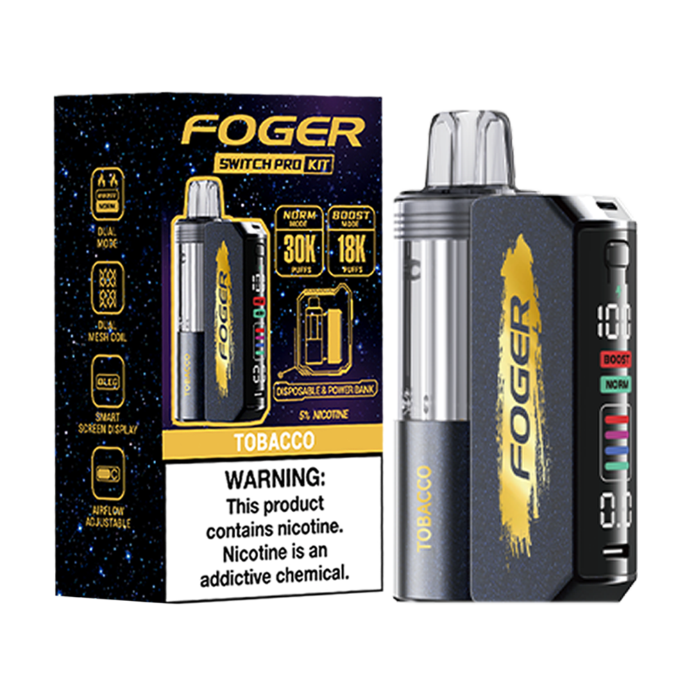 Tobacco Foger Switch Pro 30K Kit disposable vape packaging 