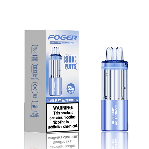 Blueberry Watermelon Foger Switch Pro 30K Pod disposable vape packaging