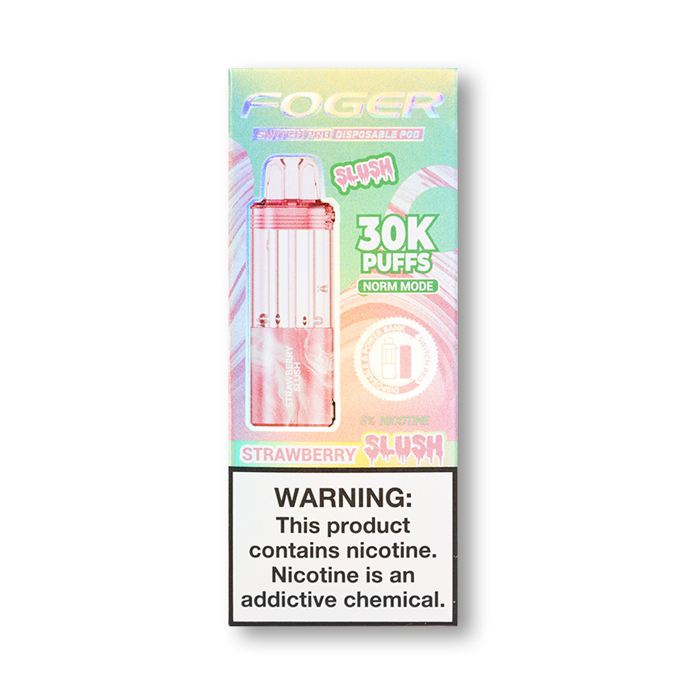 Strawberry Slush Foger Switch Pro 30K Pod disposable vape packaging