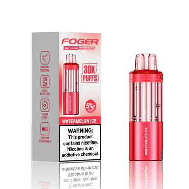 Watermelon Ice Foger Switch Pro 30K Pod disposable vape packaging 