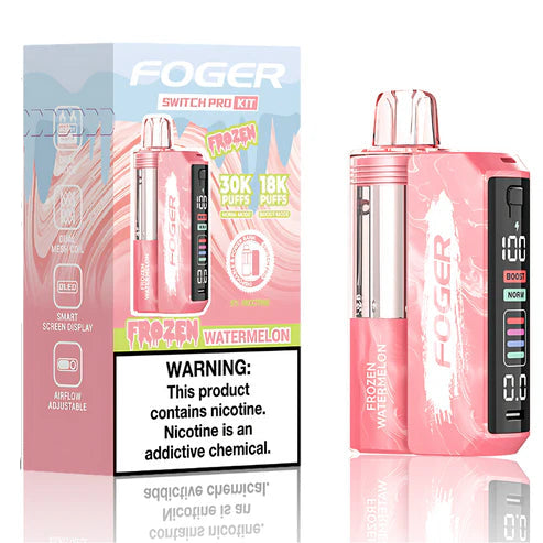 Foger Switch Pro 30K Kit Frozen Watermelon Disposable Vape - Black Coral