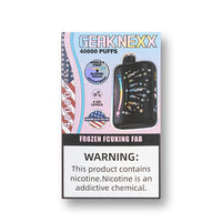Frozen Fcuking Fab (Ice Adjust) Geak Nexx 40K disposable vape packaging