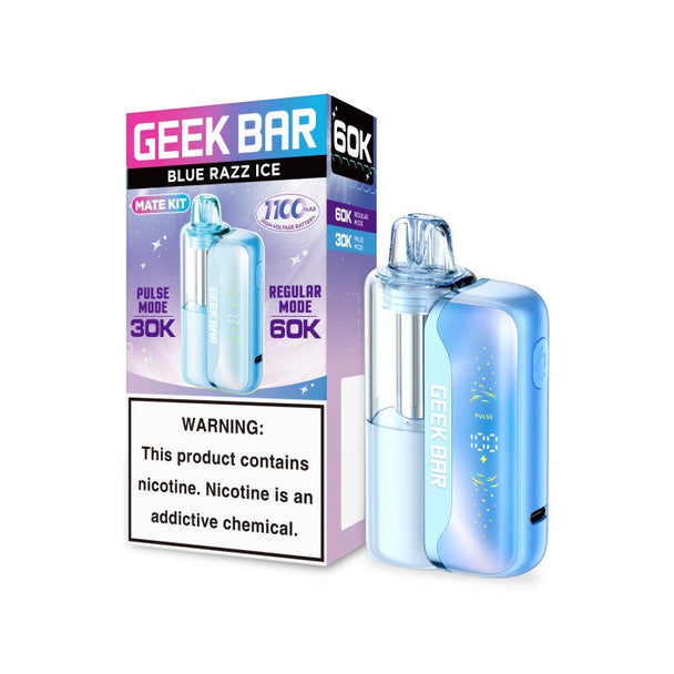 Blue Razz Ice Geek Bar Mate 60K Kit Disposable Vape Packaging