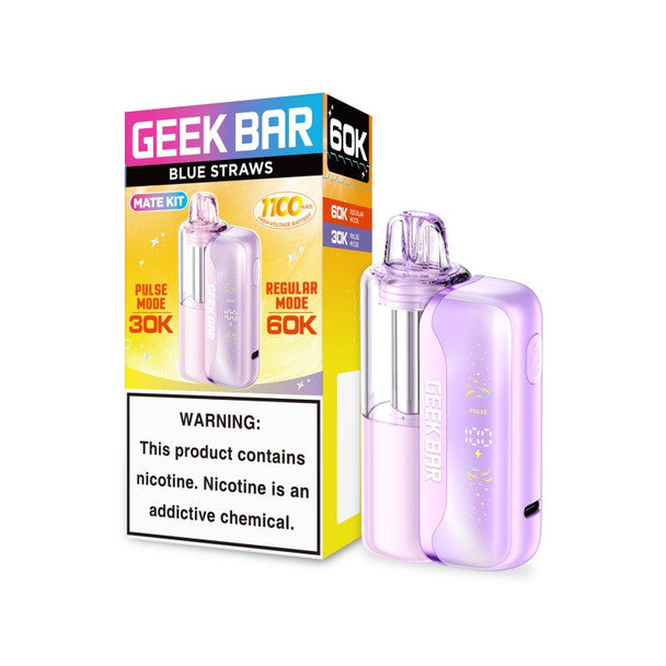 Blue Straws Geek Bar Mate 60K Kit Disposable Vape Packaging