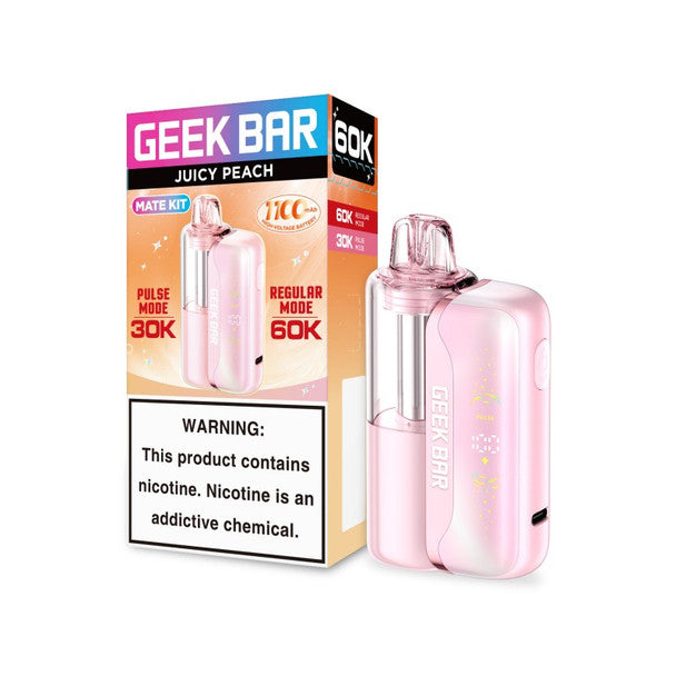 Juicy Peach Geek Bar Mate 60K Kit Disposable Vape Packaging