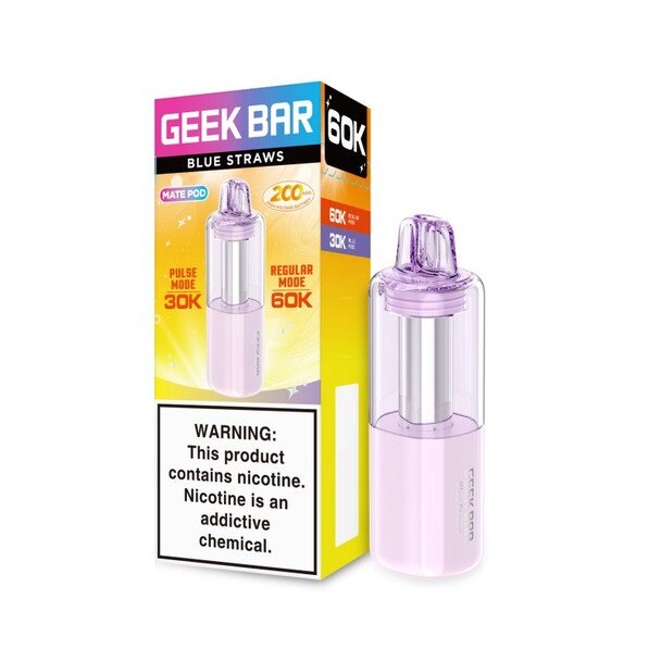 Blue Straws  Geek Bar Mate 60K Pod Disposable Vape Packaging