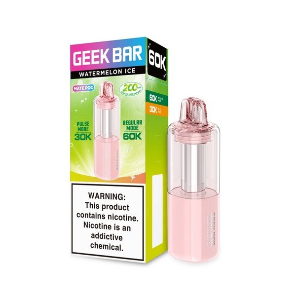 Watermelon Ice Geek Bar Mate 60K Pod Disposable Vape Packaging
