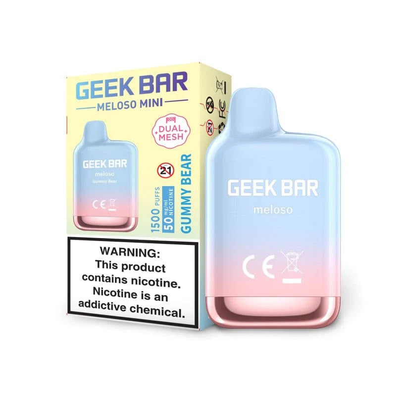 Gummy Bear Geek Bar Meloso Mini 1500 Disposable Vape Packaging 