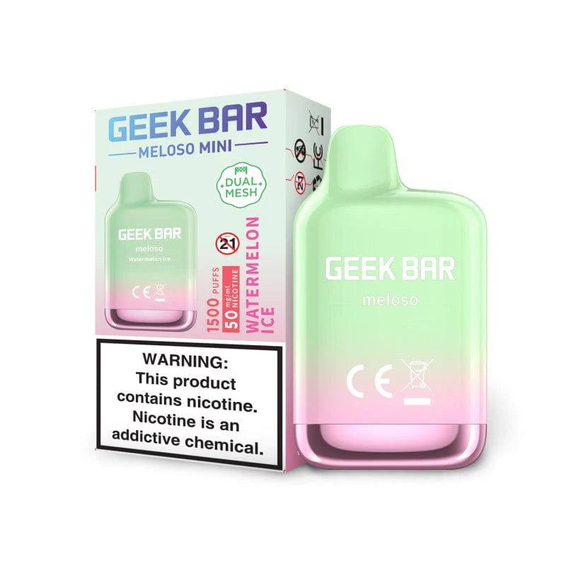 Watermelon Ice Geek Bar Meloso Mini 1500 Disposable Vape Packaging 