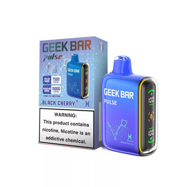 Black Cherry Geek Bar Pulse 15000 Disposable Vape Packaging 