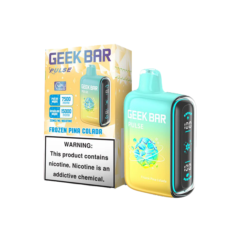 Frozen Pina Colada Geek Bar Pulse 15000 Disposable Vape Packaging 