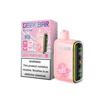 Juicy Peach Ice Geek Bar Pulse 15000 Disposable Vape packaging